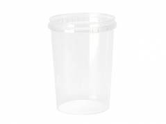 Plastb&oslash;tte + l&aring;g handy-lock PP &Oslash;95x117mm 520ml 380s&aelig;t/kar