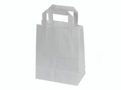 Papirsbærepose hvid 4,9L 70g 180/105x230mm 500stk/pak