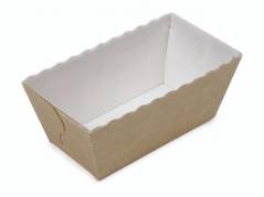 Bageform rektangul&aelig;r beige 80x40x40mm 1350stk/pak