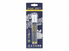 Chalkmarker Securit hvid 1-2mm 2stk/pak