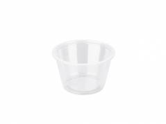 Dressingb&aelig;ger 110ml/4 oz &Oslash;74x45mm klar PP 2500stk/pak