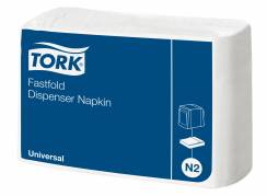 Serviet Tork Fastfold N2 hvid 30x24cm 1-lags 10800st/pkt