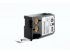 Labeltape DYMO XTL 24mmx7m sort p&aring; hvid vinyl universal