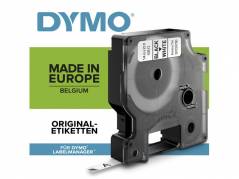 Labeltape DYMO D1 43613 S0720780 6mmx7m sort p&aring; hvid