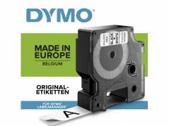 Labeltape DYMO D1 40913 S0720680 9mmx7m sort p&aring; hvid