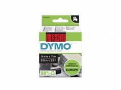 Labeltape DYMO D1 40917 S0720720 9mmx7m sort p&aring; r&oslash;d