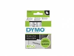 Labeltape DYMO D1 45010 S0720500 12mmx7m sort p&aring; klar
