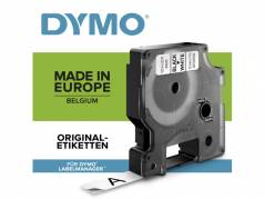 Labeltape DYMO D1 45013 S0720530 12mmx7m sort p&aring; hvid