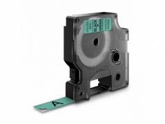 Labeltape DYMO D1 45019 S0720590 12mmx7m sort p&aring; gr&oslash;n