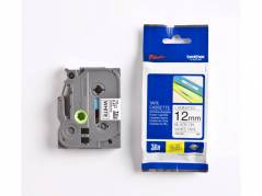 Labeltape Brother TZe-231 12mmx8m sort p&aring; hvid lamineret