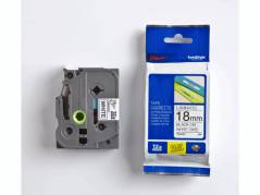 Labeltape Brother TZe-241 18mmx8m sort p&aring; hvid lamineret