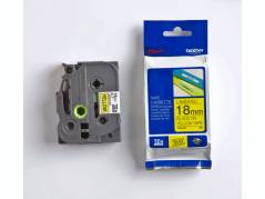Labeltape Brother TZe-641 18mmx8m sort p&aring; gul lamineret