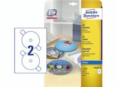 CD-labels Avery inkjet glossy &Oslash;117mm 50stk/pak C9660-25