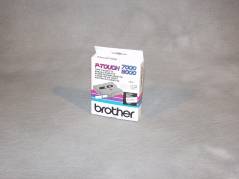 Labeltape Brother TX-231 12mmx15m sort p&aring; hvid lamineret