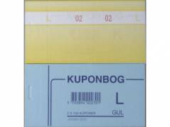 Kuponb&oslash;ger gul 2x1-100 130x70mm