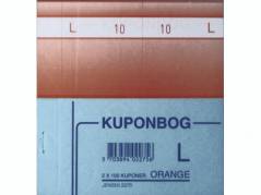 Kuponb&oslash;ger orange 2x1-100 130x70mm