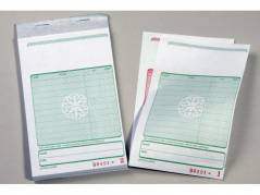 Kasseblok 2640 med gr&oslash;n tryk 160x102 mm 50 bl m/kopi