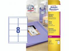 Laseretiket Avery glossy 99,1x67,7mm L7765-40