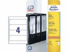 Rygetiket Avery 192x61mm 25ark/pak 4/ark L4761-25