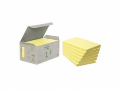 Post-it notes Milj&oslash; 76x127mm gul 6blk/pak