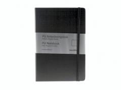Notesbog bnt sort A5 ulinjeret 96bl 80g
