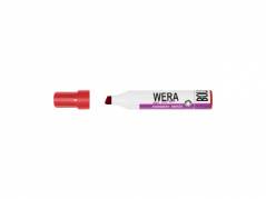 Marker WERA r&oslash;d permanent kantet spids 2-10mm