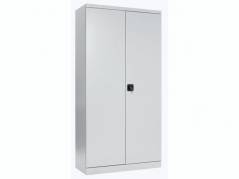 Kontorskab i st&aring;l lysgr&aring; 1000x435x1990mm