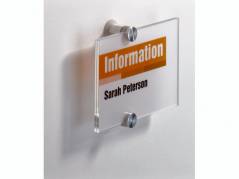 Skilt CRYSTAL Sign Durable Klar acryl 210x148mm 