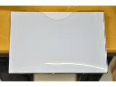 Magnetlomme A3 &aring;ben liggende hvid 1cm dyb 10stk/pak