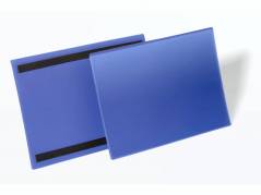 Hyldeforkant m/magnet A4 tværformat blå