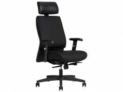 Kontorstol AS6002 textil sort m/h&aring;rde hjul