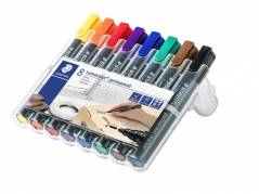 Marker STAEDTLER Lumocolor ass. 2mm rund spids 8stk/s&aelig;t