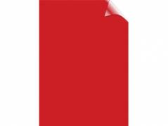 Plastforside Fellowes A4 200mic transp. r&oslash;d PVC 100stk/pak