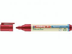 Marker edding 31 Flipchart ECOLINE r&oslash;d 1,5-3mm rund spids