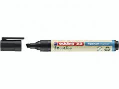 Marker Edding 32 Flipchart ECOLINE sort 1-5mm skr&aring; spids