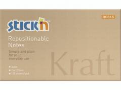 Notes Stick'N Kraftblock brun 76x127mm 100blade genbrug