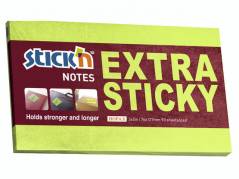 Notes Stick'N Extra Sticky gr&oslash;n 76x127mm 90blade