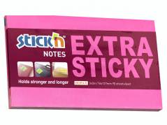 Notes Stick'N Extra Sticky r&oslash;d 76x127mm 90blade