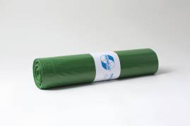Affaldss&aelig;kke plastik gr&oslash;n 700x1100mm Luksus 25stk/rul
