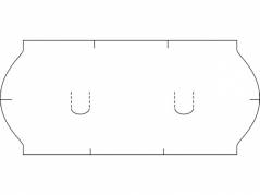 Prisetiket hvid neutral permanent lim 26x12mm 1500stk/rl