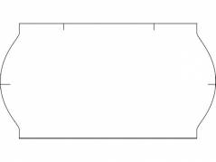 Prisetiket hvid neutral permanent lim 32x19mm 1000stk/rl