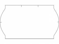 Prisetiket hvid neutral permanent lim 26x16mm 1200stk/rl