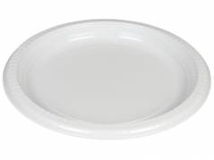 Tallerken plast hvid PS 22cm 50stk/pak standard