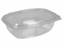 Salatb&aelig;ger m/h&aelig;ngslet l&aring;g APET klar oval 1000ml 50stk/pak