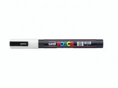 Paint marker Uni Posca PC-3M hvid 0,9-1,3mm