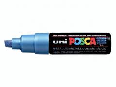 Paint marker Uni Posca PC-8K metallic blue/blå 8mm 