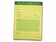 Telefonbesked 1040 100x142mm 100bl/blk