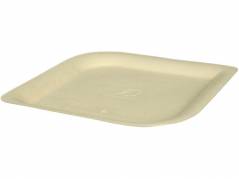 Tallerken sukkerr&oslash;r/bambus 16x16x1cm brun 50stk/pak