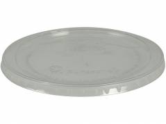 L&aring;g PLA klar &Oslash;12cm snap-on rund 50stk/pak