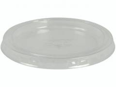 L&aring;g t/portionsb&aelig;ger PLA klar &Oslash;7cm snap-on rund 100stk/pak
